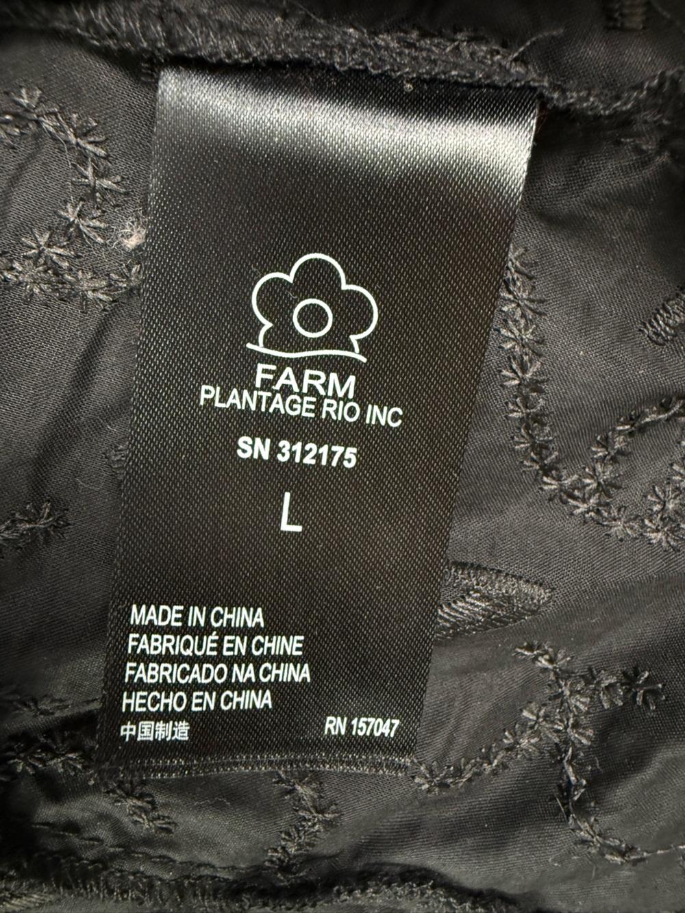 Farm Rio Black 3D Star Blouse - Picture 9 of 10